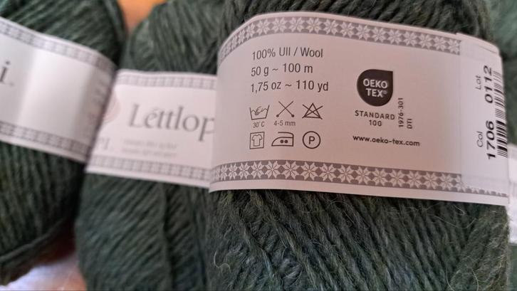Léttlopi IJslandse Wol - Donkergroen (10 bollen), Hobby en Vrije tijd, Breien en Haken, Ophalen of Verzenden