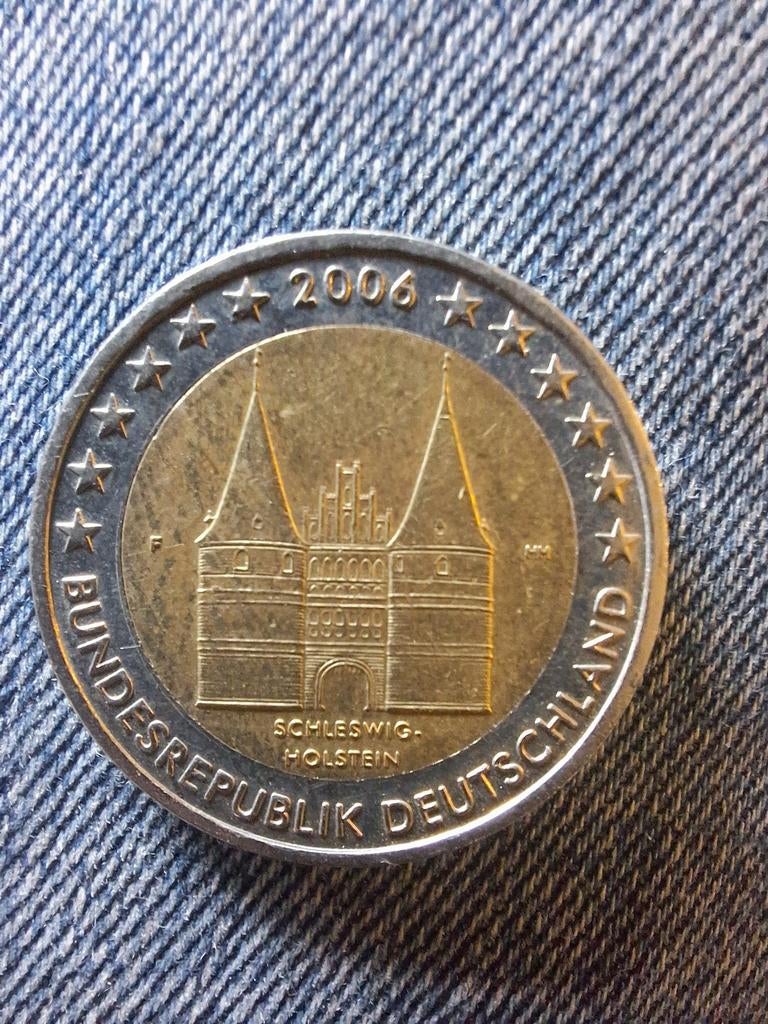 2 euromunt Holstentor Lübeck 2006, Ophalen of Verzenden, Duitsland, 2 euro