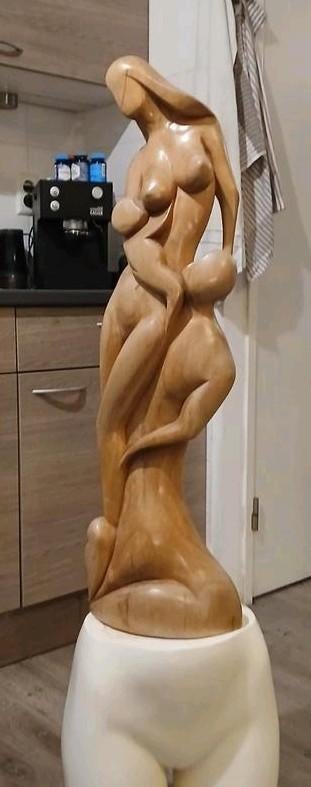 moeder met kind en man  80cm x 20cm, Ophalen of Verzenden, Mens