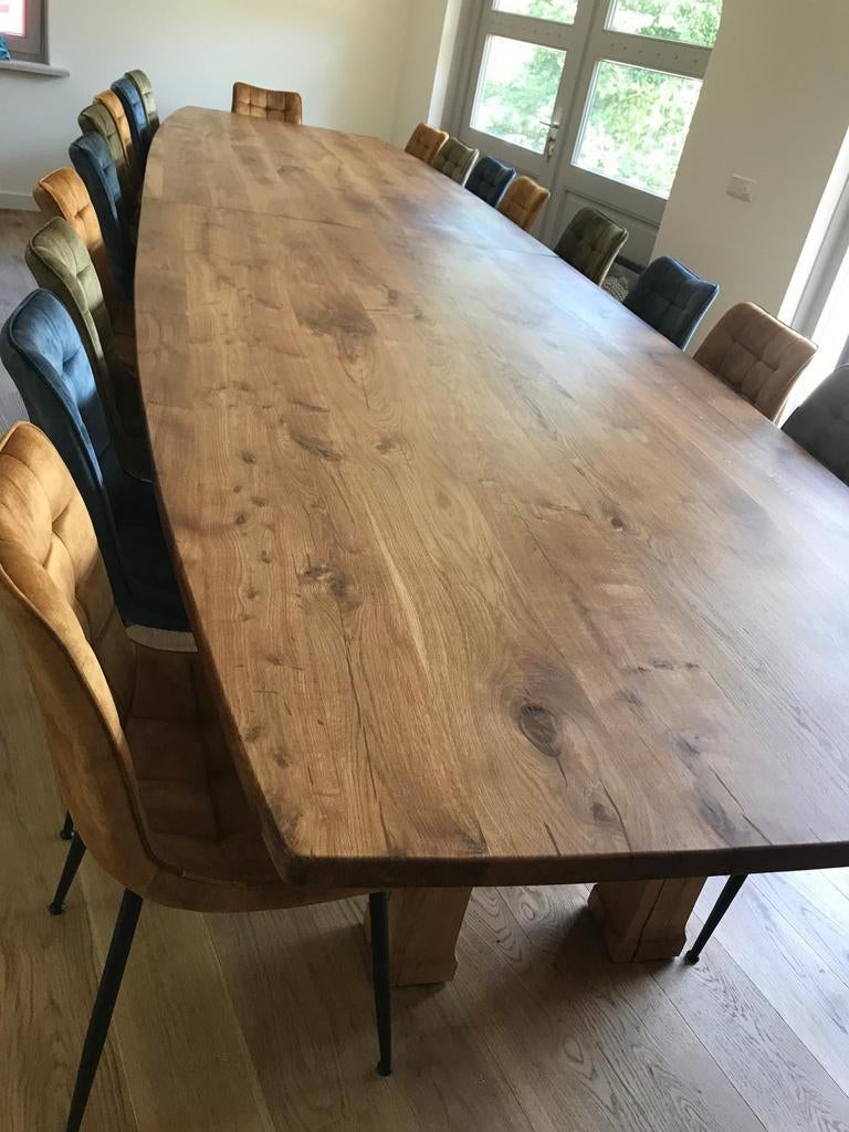 Tafel vergadertafel, 150 tot 200 cm, Eikenhout, 200 cm of meer, Ophalen of Verzenden