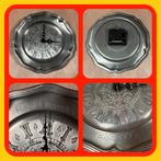 214. Mooie Tinnen Wand Klok, Ophalen of Verzenden, Wandklok