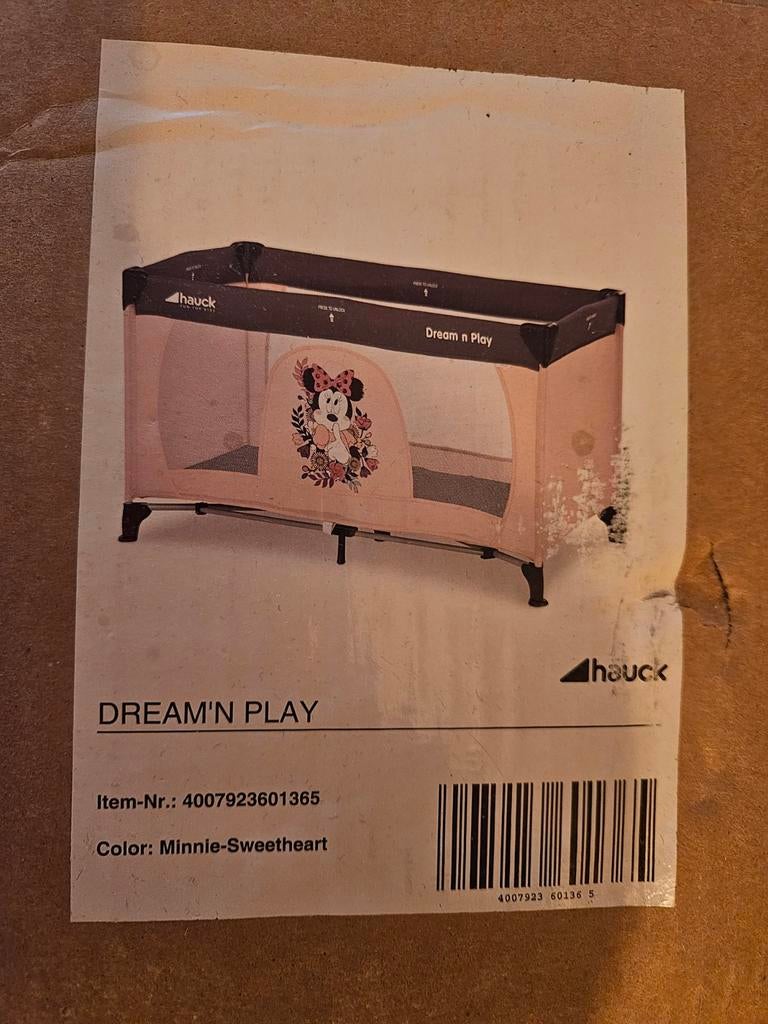 Hauck Reisbedje - Dream N Play - Minnie Mouse, Ophalen, Zo goed als nieuw, Reisbedje