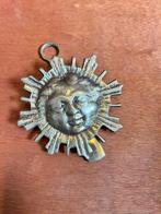 Vintage bronzen zon presse papierclip, Ophalen, Overige materialen, Broche