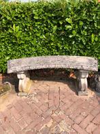 Tuinbank van beton bank bankje tuin halfrond, Ophalen, Zo goed als nieuw