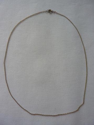 Dunne goudkleurige ketting, geen goud, 60 cm, voor hanger beschikbaar voor biedingen