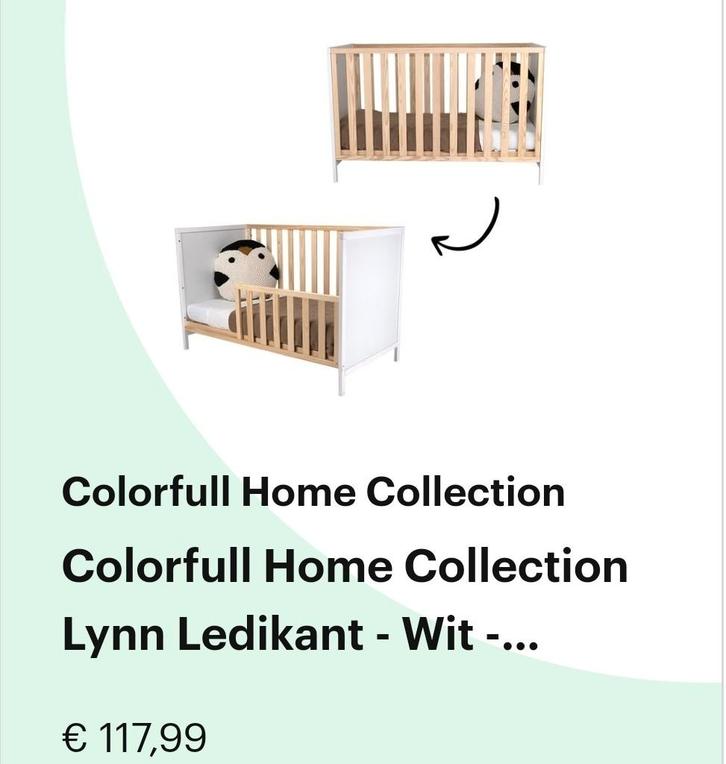 Wit Ledikant Compleet met Matras, Deken & Beddengoed, Kinderen en Baby's, Babywiegjes en Ledikanten, Zo goed als nieuw, Ledikant