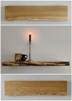 Zwevende eiken houten wandplank incl. montage pennen 64cm, Houtatelier M.Y., Info@myhoutatelier.nl, Ophalen of Verzenden, Zo goed als nieuw