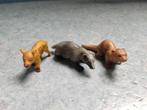 Schleich Bosdieren 3 stuks Otter, Das, Zwijn oud 1992 - 1994, Verzamelen, Dierenverzamelingen, Ophalen of Verzenden, Gebruikt