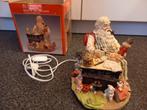 * Mooie vintage muziekdoos verlichting kerstman tafereel *, Verzenden, Zo goed als nieuw