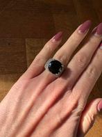 Ti Sento zilver 925 Ring met zirkonia en zwarte steen mt. 17, Gebruikt, Ophalen of Verzenden, 17 tot 18, Met edelsteen