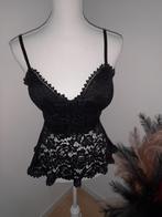 Mooie zwarte kanten Top maat S/M Nieuw!, Kleding | Dames, Tops, Ophalen of Verzenden, Zwart