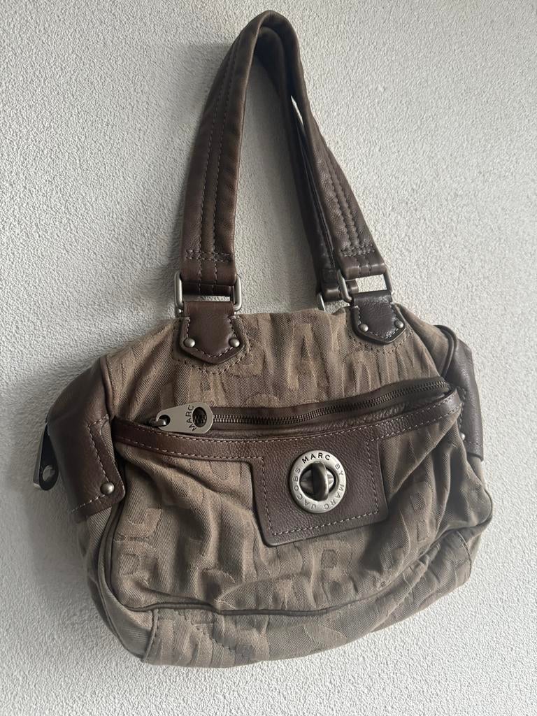 Marc by Marc Jacobs monogram logo print satchel bag, Marc by Marc Jacobs, Schoudertasje, Ophalen of Verzenden, Zo goed als nieuw