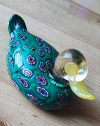 Boheems Millefiori Glazen Eend – Art Glass 1970, Antiek en Kunst, Antiek | Glas en Kristal, Ophalen of Verzenden