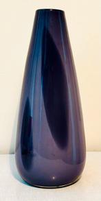 Spectaculaire Paarse vaas met donkere vlekken hoogte 39 cm, Overige kleuren, Ophalen of Verzenden, Minder dan 50 cm, Glas