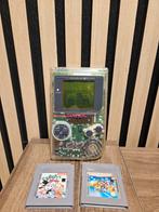 Gameboy DMG-01 Clear + 3 games, Ophalen of Verzenden, Gebruikt, Game Boy Classic, Met games