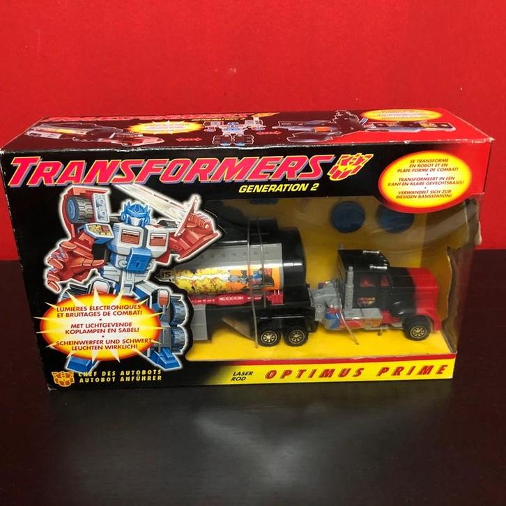 Vintage 1995 Boxed Transformers G2 Laser Optimus Prime, Verzamelen, Transformers, Nieuw, G1, Autobots, Ophalen of Verzenden