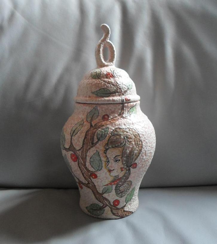 Fifties Vaas H. Bequet Quaregnon, Antiek en Kunst, Antiek | Keramiek en Aardewerk, Ophalen of Verzenden