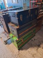 3 keer kist trunk antiek Indische reiskoffer koffer, Ophalen, Minder dan 50 cm, Gebruikt, 50 tot 100 cm