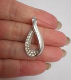 Zilveren fantasie hanger met steentjes nr.1400, Overige voorstellingen, Verzenden, Zo goed als nieuw, Zilver