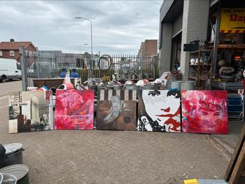 5 schilderijen op canvas beschikbaar voor biedingen