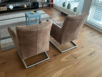 Luxe fauteuil(s) met metalen frame. Per twee beschikbaar voor biedingen