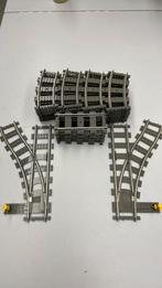 SB2103 Lego trein 9v rails pakket: 32 bocht + 8 recht + wiss, Ophalen of Verzenden, Zo goed als nieuw