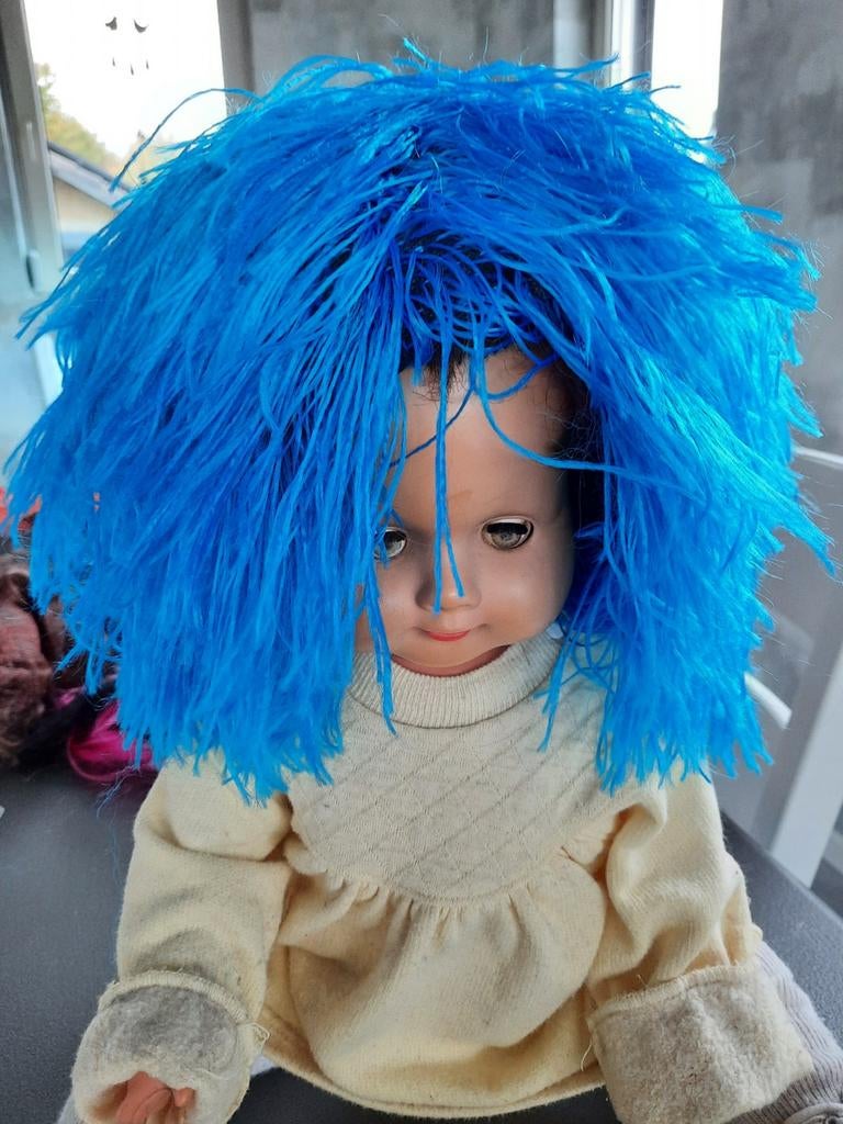 Pruik blauw, Ophalen of Verzenden, Nieuw