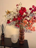 Prachtig zijden boeket inclusief vaas - kunstbloemen, Huis en Inrichting, Ophalen, Zo goed als nieuw