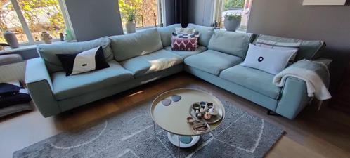 Mooie moderne hoekbank Mintgroen, Huis en Inrichting, Banken | Complete zithoeken, Gebruikt, Stof, Ophalen