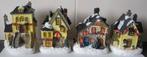 kerstdorp met vier huisjes, Ophalen of Verzenden, Gebruikt