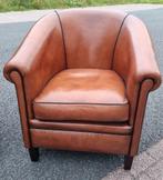 2 prachtige schapenleren club fauteuils cognac + BEZORGING, Huis en Inrichting, Fauteuils, Chesterfield, Ophalen of Verzenden