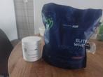 Proteine eiwitshake chocolate/workout vrouw greentea, Ophalen of Verzenden, Zo goed als nieuw, Poeder of Drank