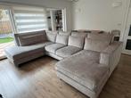 U-bank / kleur oyster / met 2 chaise longues, Ophalen, Zo goed als nieuw, Stof
