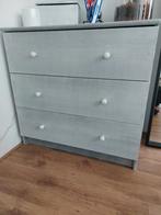 Grijze Ladekast - 3 lades - 78Hx80Bx48D, Huis en Inrichting, Ophalen, Gebruikt, 50 tot 100 cm, 3 of 4 laden