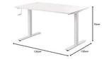 IKEA Skarsta zit/sta bureau - wit, Huis en Inrichting, Bureaus, Ophalen, In hoogte verstelbaar, Zo goed als nieuw, Bureau