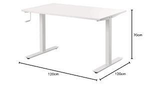 IKEA Skarsta zit/sta bureau - wit, Huis en Inrichting, Bureaus, Zo goed als nieuw, Bureau, In hoogte verstelbaar, Ophalen
