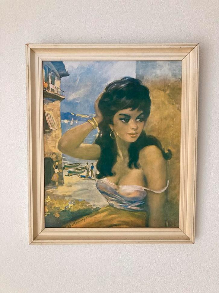 Bella Donna schilderij op plaat, Huis en Inrichting, Woonaccessoires | Memoborden, Ophalen