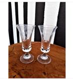 2 vintage jagermeister shot/glaasjes met hubertus logo, Ophalen of Verzenden, Zo goed als nieuw, Borrel- of Shotglas