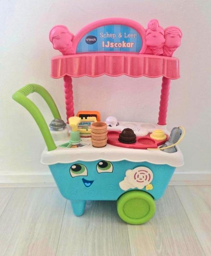 Vtech Schep & Leer IJscokar, Kinderen en Baby's, Speelgoed | Speelkeukens, Zo goed als nieuw, Speelkeuken, Kunststof, Ophalen