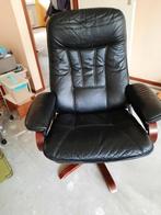 Leren fauteuil, Ophalen, Gebruikt, 50 tot 75 cm, Hout