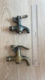 Schaars ANTIEK: 2x drukknop Kraan! Fonteinkraan buitenkraan, Tuin en Terras, Ophalen of Verzenden