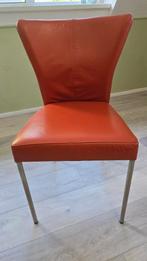 5 Oranje Eetkamerstoelen - Zithoogte 48cm, Ophalen, Gebruikt, Overige kleuren, Metaal