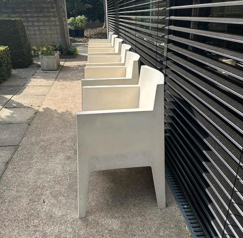 6 Driade stoelen Toy Philip Starck wit, Tuin en Terras, Tuinstoelen, Gebruikt, Kunststof, Stapelbaar, Ophalen