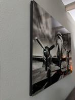 Glas schilderij met vliegtuig, Ophalen, Overige typen, Zo goed als nieuw, 100 tot 125 cm