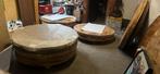 Uitverkoop ronde eettafels mangohout diameter 150, Huis en Inrichting, Tafels | Eettafels, Ophalen, 100 tot 150 cm, Rond, Zo goed als nieuw