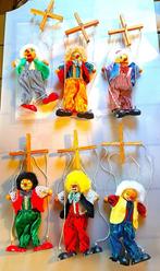 6 clown puppets on a string 20 cm, Ophalen of Verzenden, Zo goed als nieuw, Duw- of Trekspeelgoed
