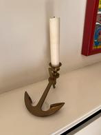 Koperen Anker Kaarsenstandaard, Gebruikt, Ophalen of Verzenden, Bruin, Brons of Koper