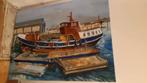 SPOED! Schilderij vissersboot Scheveningen Anneloes Groot, Ophalen