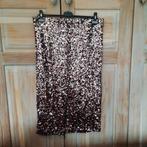 Costes - Glitterrok met rose-gouden pailletten XL, Maat 42/44 (L), Ophalen of Verzenden, Zo goed als nieuw, Knielengte