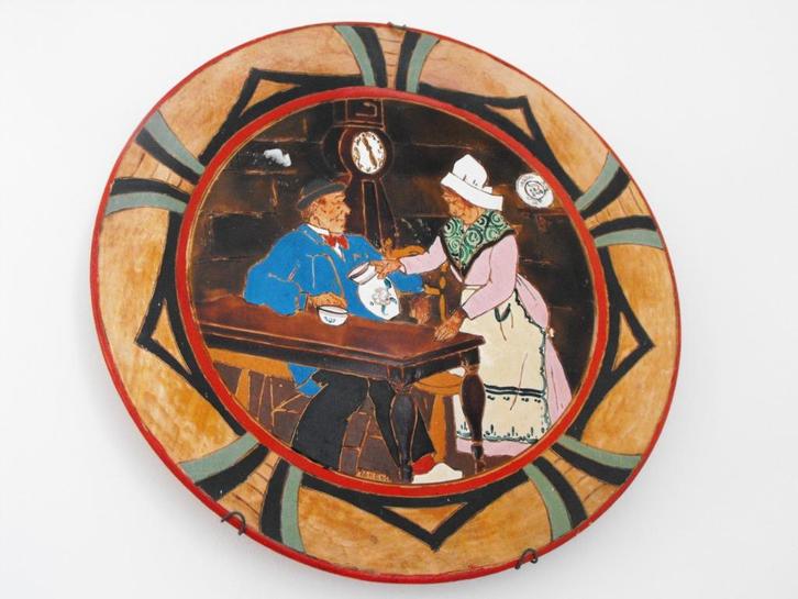 Vintage kastelijn wandbord / afbeelding cafe / kroeg, Verzamelen, Overige Verzamelen, Zo goed als nieuw, Ophalen